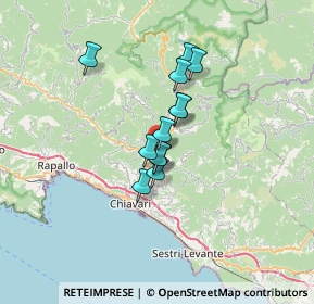 Mappa Via Terrarossa, 16042 Carasco GE, Italia (4.52667)