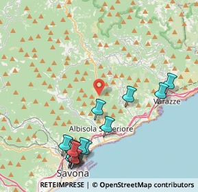 Mappa Località Vetriera, 17011 Albisola superiore SV, Italia (5.1575)