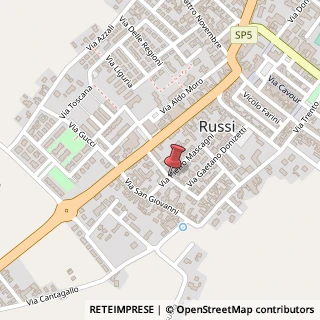 Mappa Via Arcangelo Corelli, 1, 48026 Russi, Ravenna (Emilia Romagna)