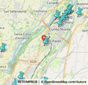 Mappa Via Vignolo, 12100 Cuneo CN, Italia (3.07462)
