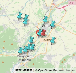 Mappa Via Vignolo, 12100 Cuneo CN, Italia (3.35385)