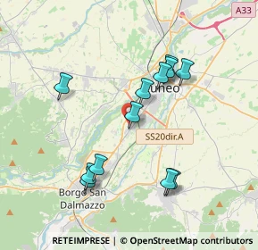 Mappa Via Vignolo, 12100 Cuneo CN, Italia (3.6025)