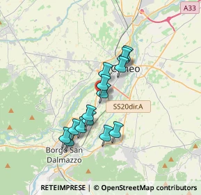 Mappa Via Vignolo, 12100 Cuneo CN, Italia (2.88714)