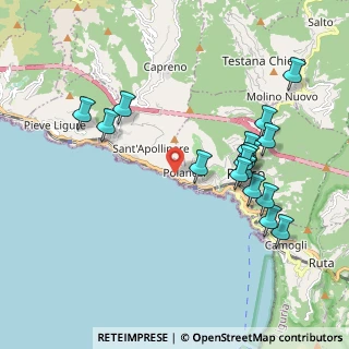Mappa SS 1 Via Aurelia, 16036 Recco GE, Italia (2.08706)