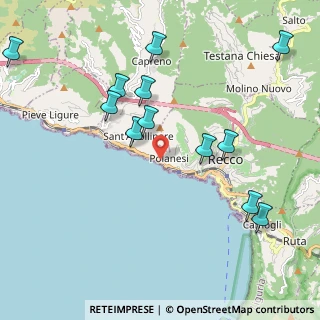 Mappa SS 1 Via Aurelia, 16036 Recco GE, Italia (2.30667)