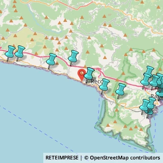 Mappa SS 1 Via Aurelia, 16036 Recco GE, Italia (6.2135)