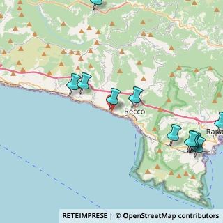 Mappa SS 1 Via Aurelia, 16036 Recco GE, Italia (5.87538)