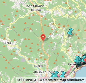 Mappa Località Vetriera, 17044 Stella SV, Italia (3.96278)