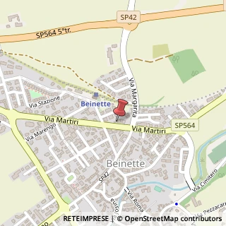 Mappa Via Martiri, 2, 12081 Beinette, Cuneo (Piemonte)
