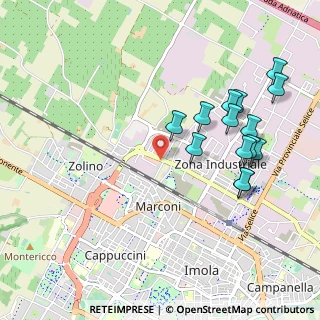 Mappa Via della Cooperazione, 40026 Imola BO, Italia (1.07643)