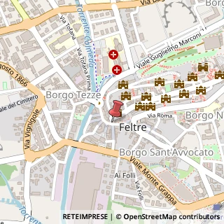 Mappa Via Monte Valderoa,  1, 32032 Feltre, Belluno (Veneto)