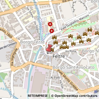 Mappa Via 31 Ottobre, 4, 32032 Feltre, Belluno (Veneto)