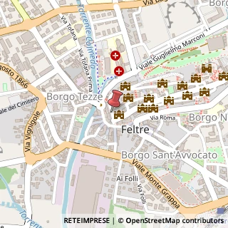 Mappa Via Paradiso, 42, 32032 Feltre, Belluno (Veneto)