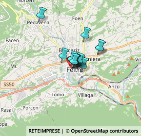 Mappa Vicolo Fornere Pazze, 32032 Feltre BL, Italia (0.79615)