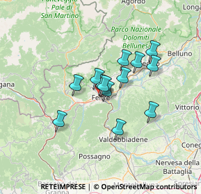 Mappa Via G. B. Bertondelli, 32032 Feltre BL, Italia (9.60769)