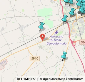 Mappa Via Pietro Zorutti, 33030 Campoformido UD, Italia (7.7855)