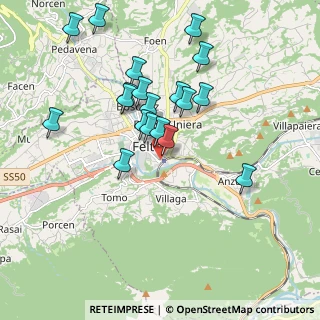 Mappa Area Altanon, 32032 Feltre BL, Italia (1.8995)