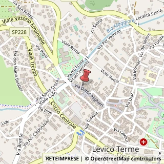 Mappa Via Dante Alighieri, 54, 38056 Levico Terme, Trento (Trentino-Alto Adige)