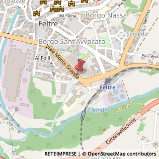 Mappa Viale Monte Grappa, 7, 32032 Feltre, Belluno (Veneto)