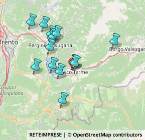 Mappa Viale Roma, 38056 Levico Terme TN, Italia (6.66714)