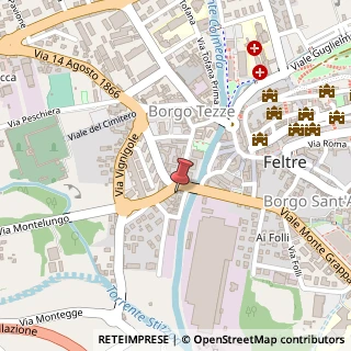 Mappa Via Montelungo, 8, 32032 Feltre, Belluno (Veneto)
