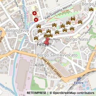 Mappa Via Giuseppe Garibaldi, 14, 32032 Feltre, Belluno (Veneto)