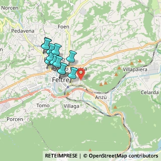 Mappa Via Troiol, 32032 Feltre BL, Italia (1.59167)