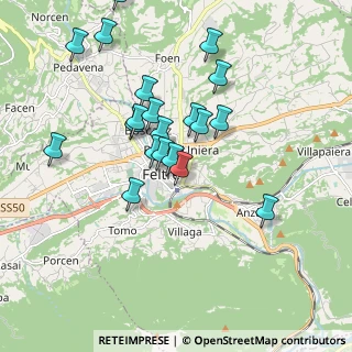 Mappa Via Gianbattista Scita, 32032 Feltre BL, Italia (1.734)