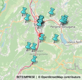 Mappa Via Strada ai Palazzi, 38100 Mattarello TN, Italia (7.13111)