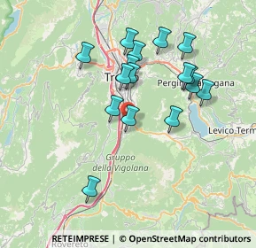 Mappa Via Strada ai Palazzi, 38100 Mattarello TN, Italia (6.6475)