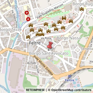 Mappa Via Giuseppe Garibaldi, 32, 32032 Feltre, Belluno (Veneto)