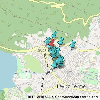 Mappa V. V. Emanuele, 38056 Levico Terme TN, Italia (0.255)