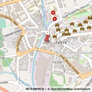 Mappa Via liberazione 13, 32032 Feltre, Belluno (Veneto)