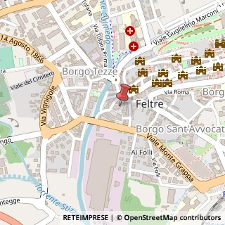 Mappa Piazzale della Lana, 18, 32032 Feltre, Belluno (Veneto)