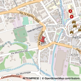 Mappa Via Montelungo, 10/G, 32032 Feltre, Belluno (Veneto)