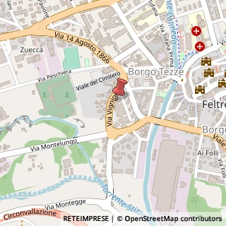 Mappa Via Montelungo, 10/C, 32032 Feltre, Belluno (Veneto)
