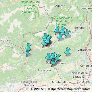 Mappa Via Vignigole, 32032 Feltre BL, Italia (10.2535)