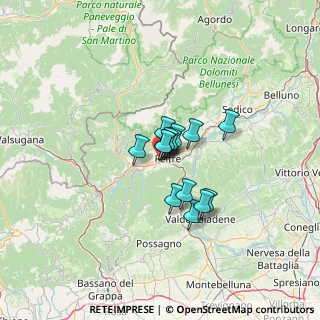 Mappa Via delle Industrie, 32032 Feltre BL, Italia (7.39)