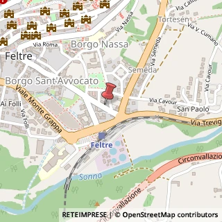 Mappa Via Trevigiana, 5, 32032 Feltre, Belluno (Veneto)