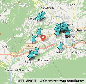 Mappa Via dei Pascoli, 32030 Seren del Grappa BL, Italia (1.6445)
