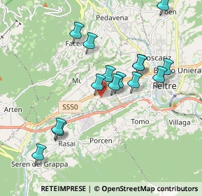 Mappa Via dei Pascoli, 32030 Seren del Grappa BL, Italia (1.774)