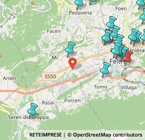 Mappa Via dei Pascoli, 32030 Seren del Grappa BL, Italia (2.9555)