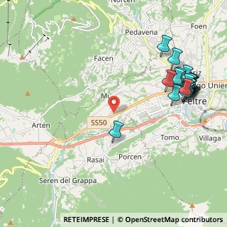 Mappa Via Culiada, 32032 Feltre BL, Italia (2.5475)