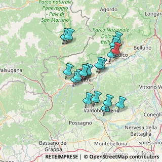 Mappa Via Cavalieri di Vittorio Veneto, 32032 Feltre BL, Italia (11.43)