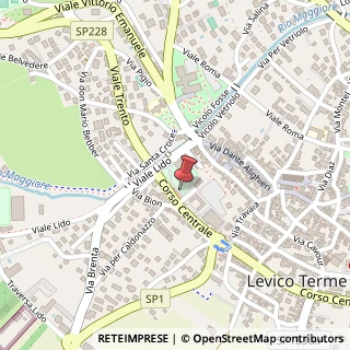 Mappa Corso Centrale, 90, 38056 Levico Terme, Trento (Trentino-Alto Adige)