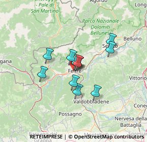 Mappa Via Montelungo, 32032 Feltre BL, Italia (9.05364)