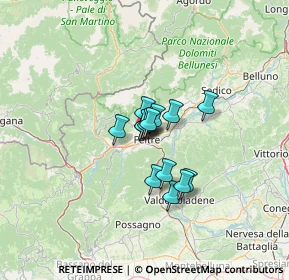 Mappa Via Montelungo, 32032 Feltre BL, Italia (7.21571)