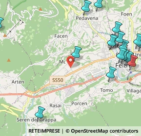 Mappa Via Scuole, 32032 Feltre BL, Italia (3.13)
