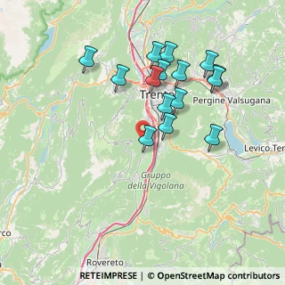 Mappa Via Delle Piazzole, 38123 Romagnano TN, Italia (7.07067)