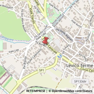 Mappa Via per Caldonazzo, 1, 38056 Levico Terme, Trento (Trentino-Alto Adige)